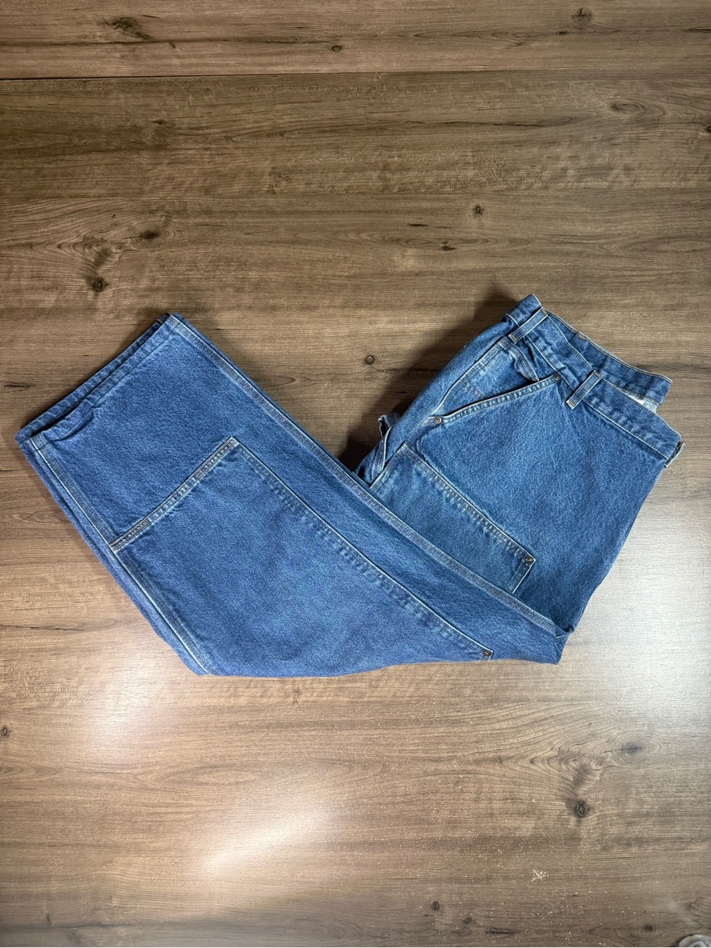 Carhartt Men’s Loose Original Fit Double Knee Big & Tall Work Denim Jeans 42x32